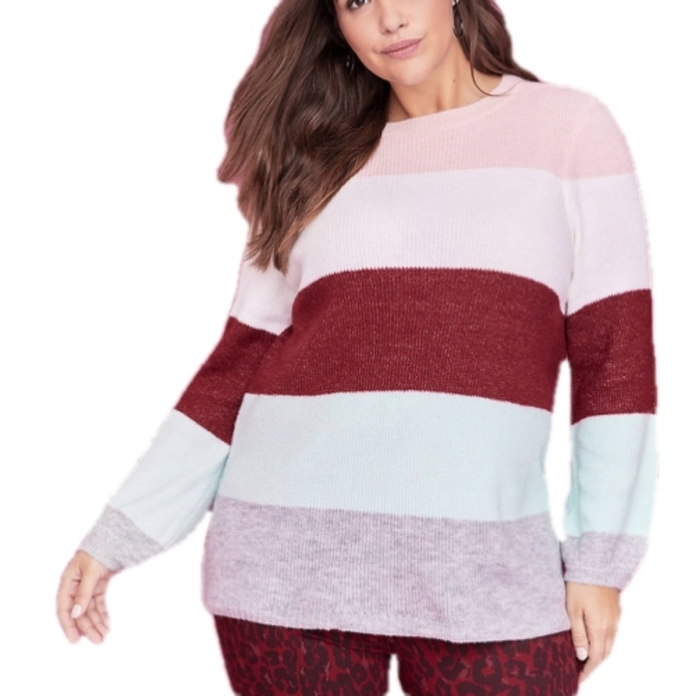 Lane Bryant Super-Soft Striped Sweater        4H
